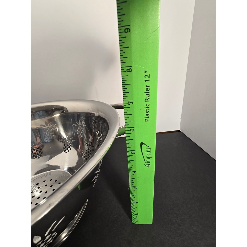 Walir Chand & Co Pineapple Stainless Steel Colander Strainer Pedestal Decorative - Picture 8 of 10